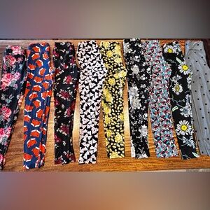 Floral and Geometric Leggings Set